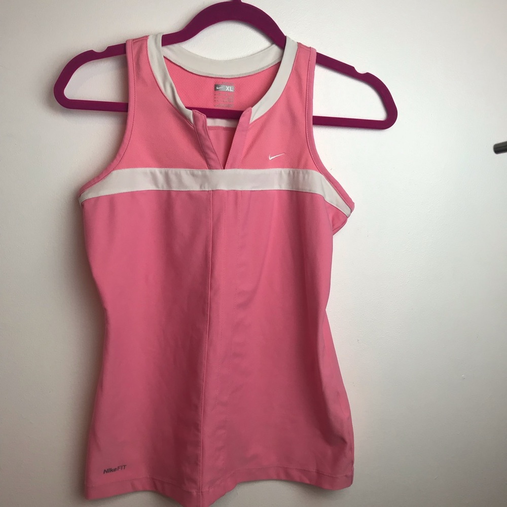NikeFit hot pink workout tank tennis sleeveless
